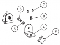 Крестовой зажим с уголком в сборе Trio (LAGLER) [9+4+5+6+2х7+8] (арт. 000.20.20.121 +900.01.60.100 +0127.1012.000 +0912.1012.030 +1481.0008.020 +7991.1008.025)