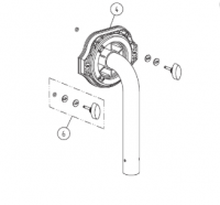 Патрубок пылеотсоса в сборе Flip (LAGLER) [4+2х6] (арт. 320.14.00.100 + 000.25.11.433)