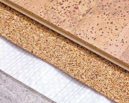 Укладка пробковых покрытий.