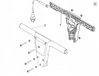 Columbus E400S - нижняя крышка рукоятки, цвет синий RAL5010 [2] (арт. 20897001)