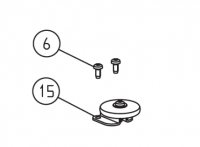 Стенозащитный ролик с держателем+2 винта Flip (LAGLER) [15+2х6] (арт. 320.60.00.100 + 7500.1005.012)