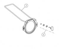 Крепежная пластина мешка для пыли+скрепляющие цапфы Flip (LAGLER) [2+2х6] (арт. 320.00.82.100 + 000.25.11.433)