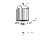 Электродвигатель 230В/60Гц /1,8кВт со шпонками Trio (LAGLER) [2+6+7] (арт. 901.65.00.100 + 6885.0606.018 + 6885.0606.010 + 6885.0505.010)
