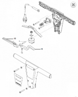 Columbus E400S - рычаг стопорного механизма, прямой [12] (арт. 20026001)