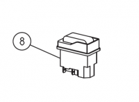 Выключатель, 230В/50+60Гц с ПВХ колпаком Flip (LAGLER) [8] (арт. 000.65.60.256 + 000.65.62.160)