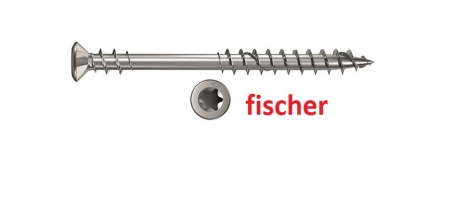 Саморез (FISCHER) Ø 7.5мм, размер 5,5х50мм. 200шт. Под биту TX 20.