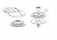 Ременный шкив шлифовальной тарелки, в сборе Elan (LAGLER) [11] (арт.350.03.56.100)